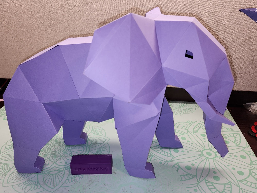 Elephant 3D Paper Sculpture